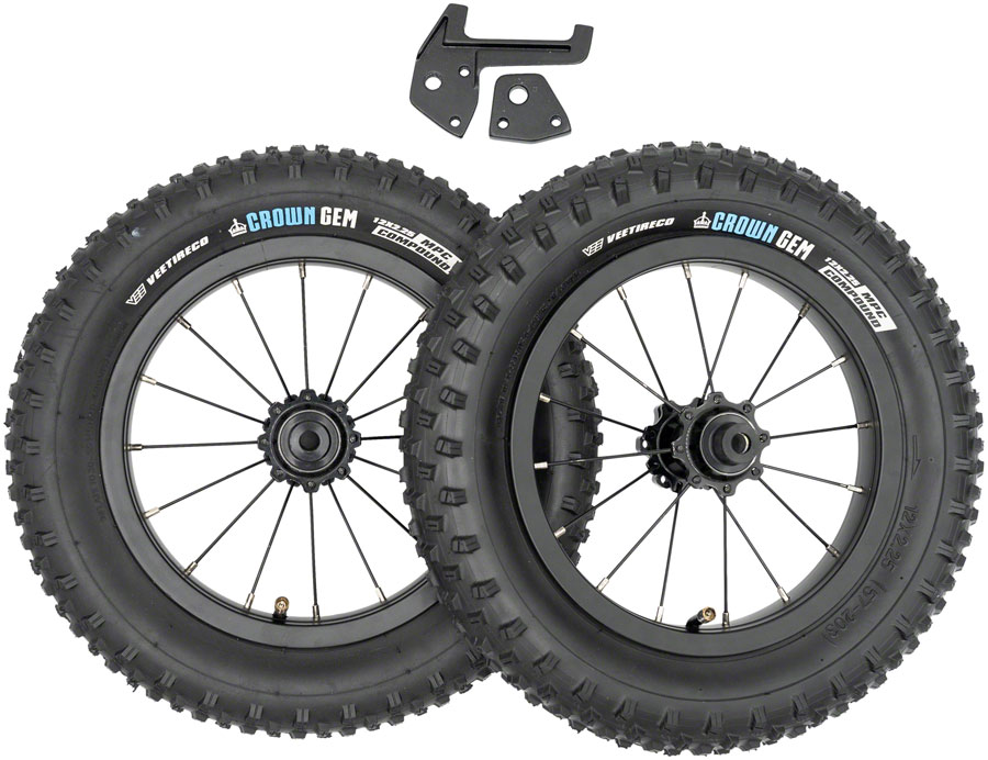 Kids Ride Shotgun Dirt Hero 12" Wheel Set - Rear Disc, Tires/Tubes Included, Pair