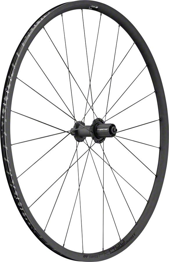 DT Swiss PR 1400 DiCut OXiC Rear Wheel - 700, QR x 130mm, Rim Brake, HG11 Road/XDR, Ratchet 36 SL, Black, 21mm
