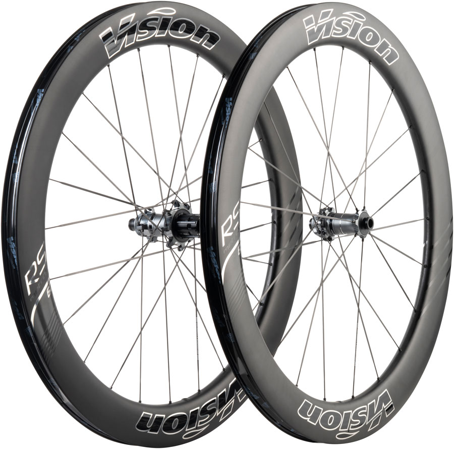 Vision Metron RS 60 Silver Edition Wheelset - 700, 12 x 100mm/12 x 142mm, Center-Lock, HG 11/12, Carbon, Black
