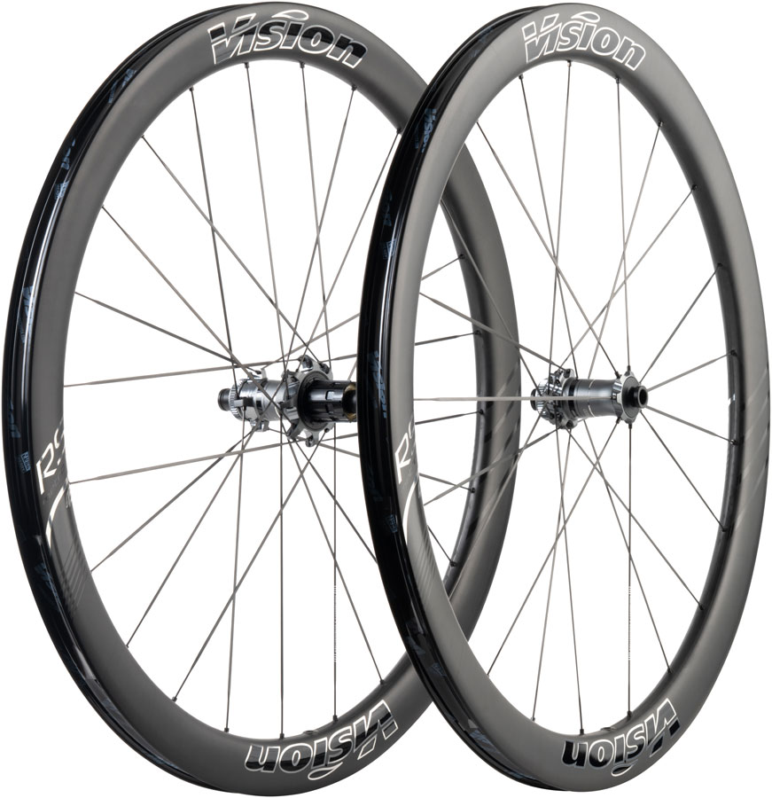 Vision Metron RS 45 Silver Edition Wheelset - 700, 12 x 100mm/12 x 142mm, Center-Lock, HG 11/12, Carbon, Black