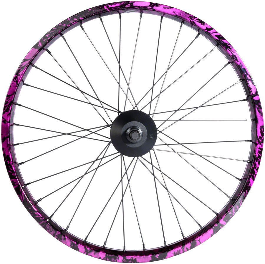 Salt EX Rear Wheel - 20", Black/Purple Splatter, RHD