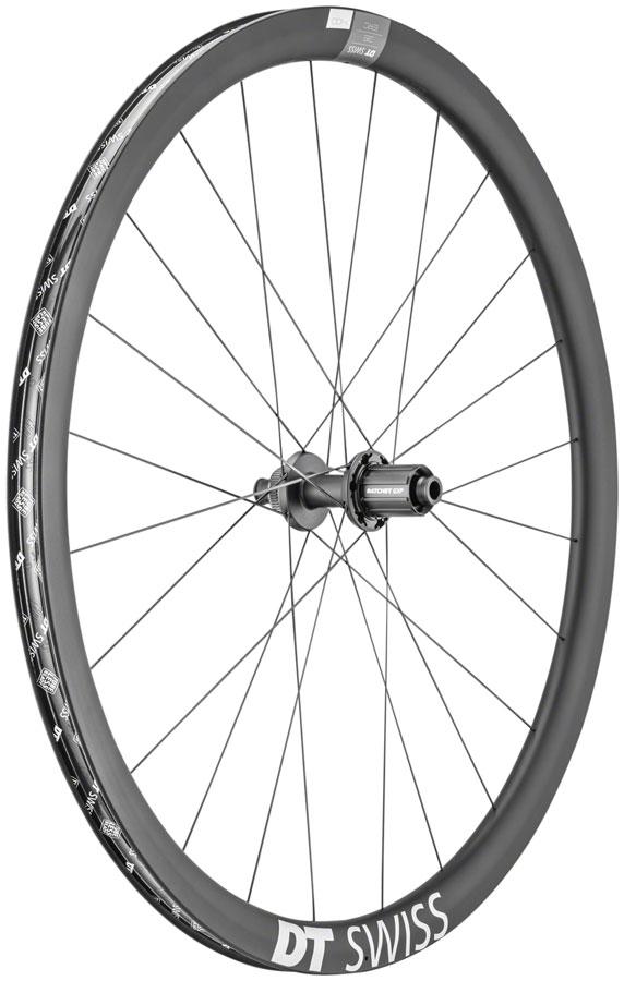 DT Swiss ERC 1400 DiCut 35 Rear Wheel - 700, 12 x 142mm, Center-Lock, HG11 Road/XDR, Ratchet EXP 36, Black