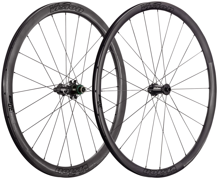 Vision SC30 AGX TL Wheelset, Tubeless 700c, 24/24H Spoke Count, Disc Brake, Center Lock Rotor Mount – Black