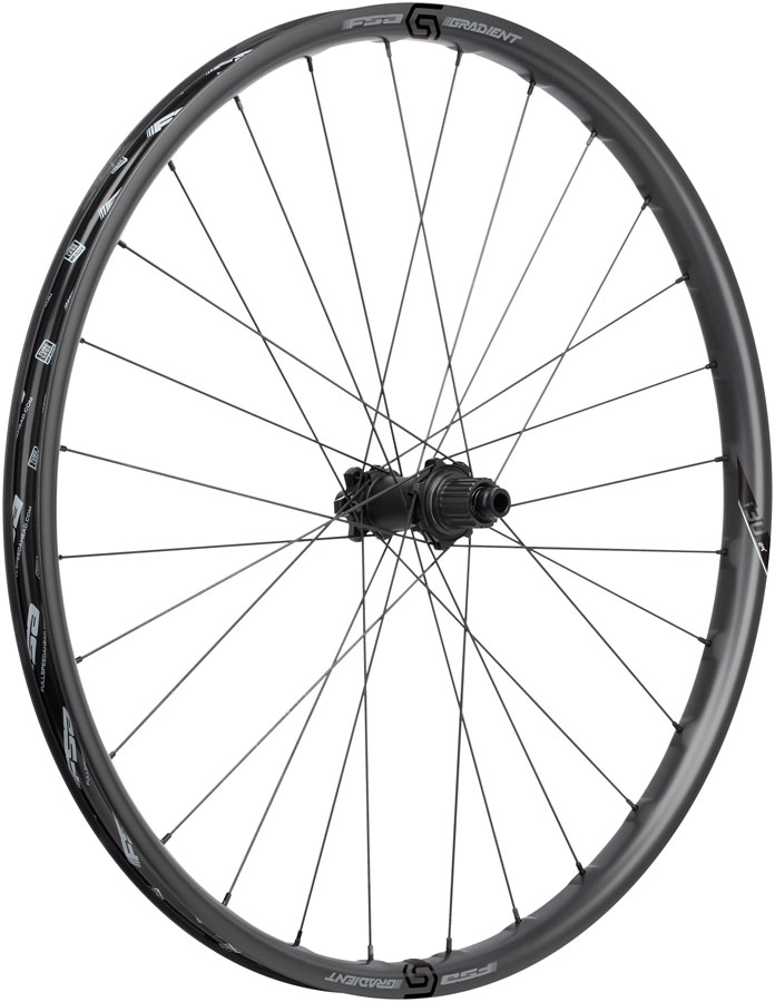 Full Speed Ahead Gradient Carbon i30 Rear Wheel - 27.5", 12 x 148mm, 6-Bolt, Micro Spline, Carbon, Black