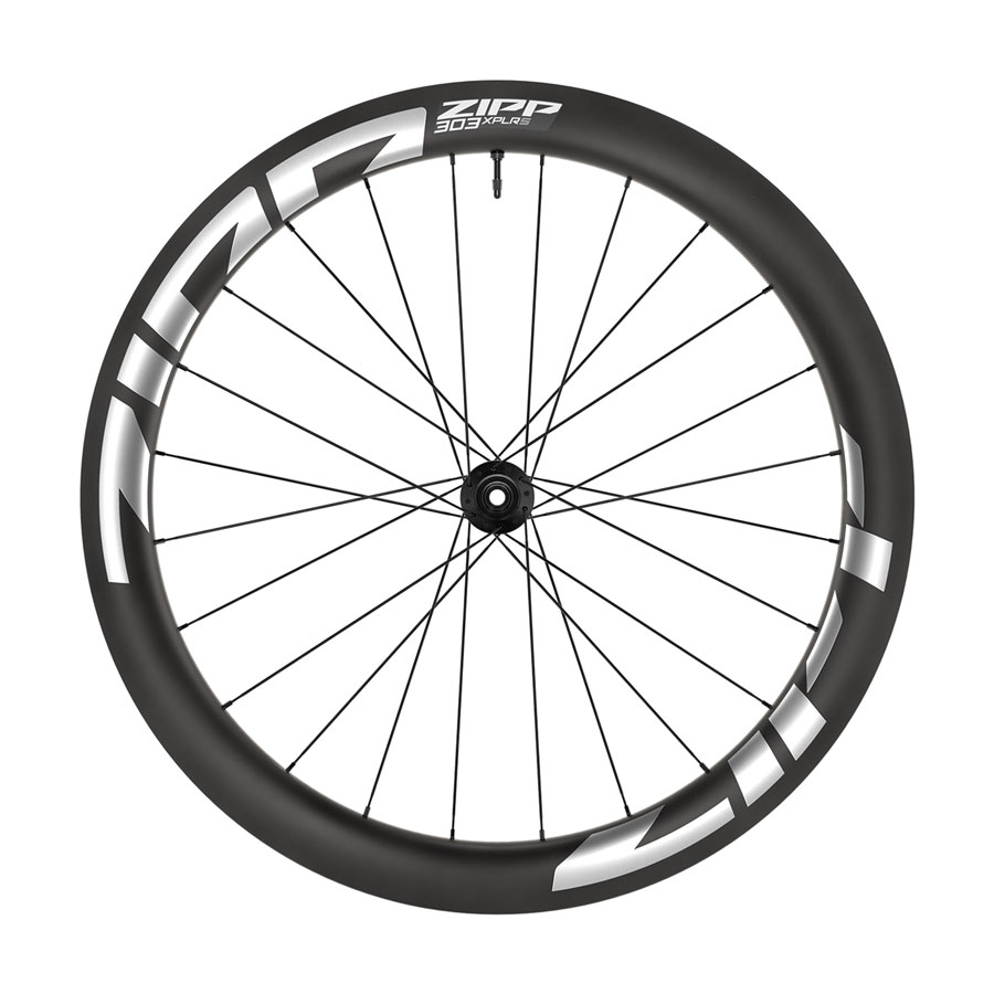 Zipp 303 XPLR S Front Wheel - 700, 12 x 100mm, Center-Lock, Tubeless, Carbon, Black/White, 24H, B1