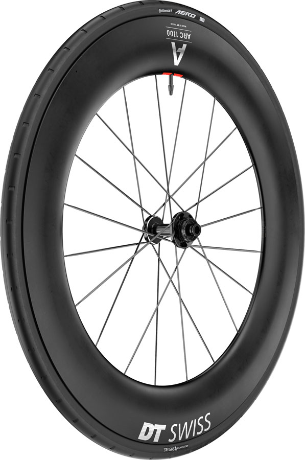 DT Swiss ARC 1100 DiCut 85 Front Wheel - 700, 12 x 100mm, Center-Lock, Black, WTS w/Aero 111 Tire