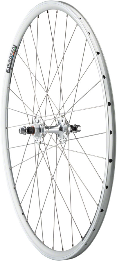 Quality Wheels Value Double Wall Series Track Rear Wheel - 700, 10 x 1 x 120mm, Rim Brake, Fixed/Freewheel, Silver, Clincher, Sealed, 32H