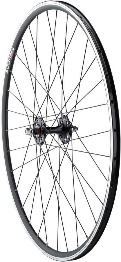 Quality Wheels Value Double Wall Series Track Front Wheel - 700, 9x1 Threaded x 100mm, Rim Brake, Black, Clincher, 32H