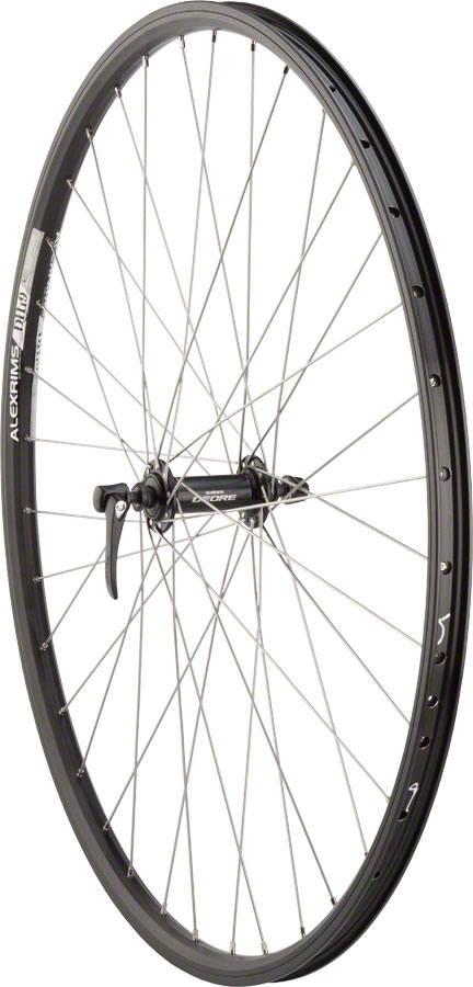 Quality Wheels Deore/DH19 Front Wheel - 700, QR x 100mm, Rim Brake, Black, Clincher, 36H