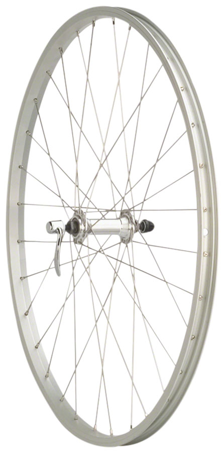 Quality Wheels Value Single Wall Series Front Wheel - 26", QR x 100mm, Rim Brake, Silver, Clincher, 36H