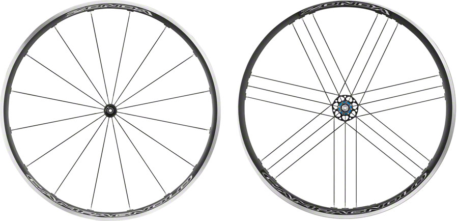 Campagnolo Zonda Wheelset - 700, QR x 100/130mm, Black, Clincher