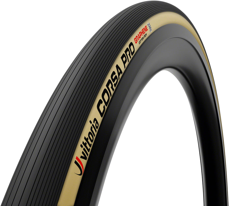 Vittoria Corsa Pro Tire - 700 x 25, Tubular, Folding, Black/Para